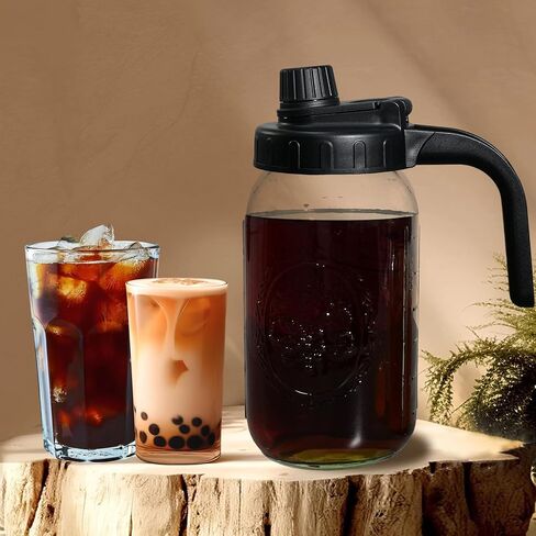 Mason Jar Pour Spout Spout Wid مع مقبض ، فولاذ مقاوم للصدأ صب أغطية Cap Flip للجرار Mason واسعة ومنتظمة للفم العادية ، وتسرب الإثبات غطاء محكم لشرب السلطة الغذائية in Saudi Arabia