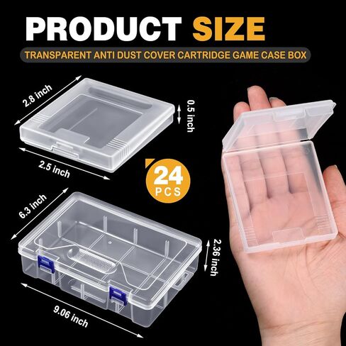 Reallnaive 50 Pcs Transparent Cartridge Game Case Box Anti Dust Advance Game Case Cover with Big Storage Box Compatible with GBA DS 3DS DSI Nintendo Party Favors Gifts in Saudi Arabia