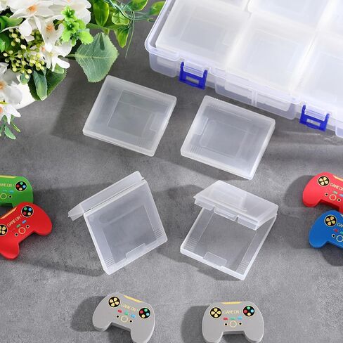 Reallnaive 50 Pcs Transparent Cartridge Game Case Box Anti Dust Advance Game Case Cover with Big Storage Box Compatible with GBA DS 3DS DSI Nintendo Party Favors Gifts in Saudi Arabia