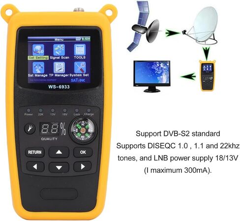 2.1 بوصة شاشة TFT شاشة Digital Satellitesign Meter مع مصباح يدوي للأنظمة للأنظمة Finder للتنقل الفلكي للمراقبة (قابس الولايات المتحدة) in Saudi Arabia