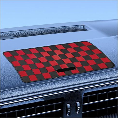 لوحة مكشوف السيارة Non-Slip Mat ، 11.22 "x 5.76" TPU متعددة الوظائف TPU اللزجة اللزجة لمفاتيح الهاتف GPS ، حصيرة شبكة داش للسيارات اللاصق الشاملة لشاحنة SUV RV (أسود/أبيض) in Saudi Arabia