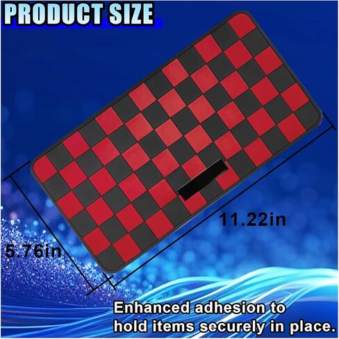 لوحة مكشوف السيارة Non-Slip Mat ، 11.22 "x 5.76" TPU متعددة الوظائف TPU اللزجة اللزجة لمفاتيح الهاتف GPS ، حصيرة شبكة داش للسيارات اللاصق الشاملة لشاحنة SUV RV (أسود/أبيض) in Saudi Arabia