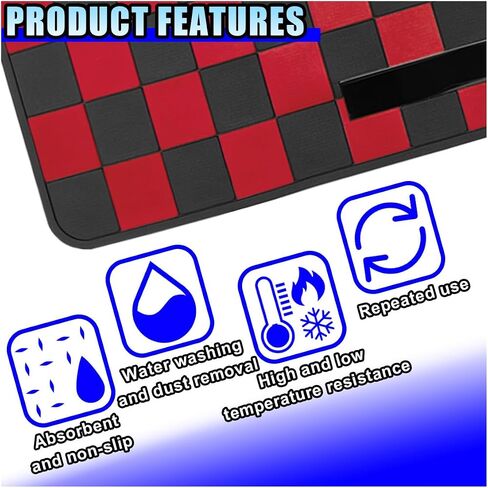 لوحة مكشوف السيارة Non-Slip Mat ، 11.22 "x 5.76" TPU متعددة الوظائف TPU اللزجة اللزجة لمفاتيح الهاتف GPS ، حصيرة شبكة داش للسيارات اللاصق الشاملة لشاحنة SUV RV (أسود/أبيض) in Saudi Arabia