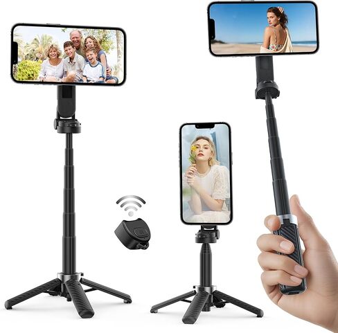 Opticnock 4-in-1 Selfie Magnetic Selfie لعصا iPhone/Android-360 درجة قابلة للتدوير ، قابلة للتمديد مع جهاز التحكم عن بعد اللاسلكي | حجم الجيب | يتضمن حلقة الهاتف (1pc) in Kuwait