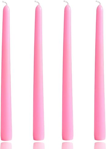 8 inch Taper Candles-Set of 4 Tapered Candle, Tall Candlesticks,Dripless and Smokeless,Home Dinner candle, Party, Wedding, Halloween, Christmas Candles (8 inch, Orange) in Kuwait
