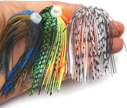 6 pcs/lot 88 Strands 64mm Silicone Skirts Elastic Hole Umbrella Skirts Fishing Accessories Buzzbaits Spinner Buzz Bait in Saudi Arabia