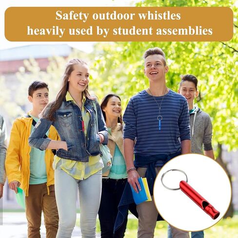 200 Pcs Emergency Whistles with Keychains, Aluminum Extra Loud Safety Survival Whistle, Bulk for Training Outdoor Sports Camping Hiking Boating Hunting, Multicolor in Saudi Arabia