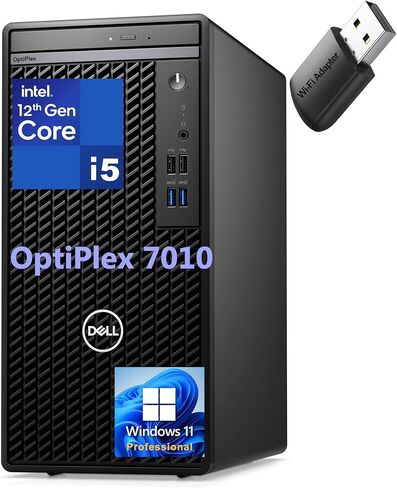 Dell OptiPlex 7010 Tower 7000 Business Desktop Computer, 12th Gen Intel Hexa-Core i5-12500 (Beat i7-11700), 16GB DDR4 RAM, 512GB PCIe SSD, DVDRW, WiFi Adapter, RJ-45, Keyboard & Mouse, Windows 11 Pro in Saudi Arabia