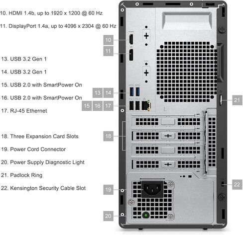 Dell OptiPlex 7010 Tower 7000 Business Desktop Computer, 12th Gen Intel Hexa-Core i5-12500 (Beat i7-11700), 16GB DDR4 RAM, 512GB PCIe SSD, DVDRW, WiFi Adapter, RJ-45, Keyboard & Mouse, Windows 11 Pro in Saudi Arabia
