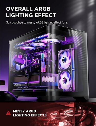AsiaHorse Dawn Pro 120mm Case Fan, ARGB PWM 1850RPM / 68CFM Airflow, Forward & Reverse Blade Design, Low Noise, Precision HDB Bearings High Performance Unit PC Fan Modular Daisy Chain in Saudi Arabia