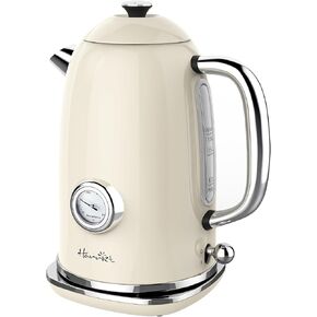 غلاية هارييت الكهربائية ، غلاية شاي كهربائية 1.8 لتر مع مقياس حرارة ، 1500 واط من الفولاذ المقاوم للصدأ ، غلاية ماء ساخن مع مؤشر LED ، الغليان السريع ، اللاسلكي ، الإغلاق التلقائي ، الأصفر in Kuwait