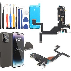 Replacement for iPhone 14 Pro Charging Port Dock Connector for iPhone 14 Pro Charging Port Replacement USB Charger Board Flex Cable Assembly Accessories with Repair Tools in Saudi Arabia