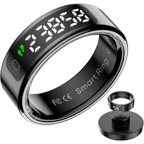 Colmi R12 Smart Ring للنساء والرجال ، اللمس والعرض ، متتبع اللياقة ، معدل ضربات القلب ، أكسجين الدم ، النوم ، أوضاع رياضية متعددة ، مناسبة لـ iPhone و Android. (الذهب ، #8) in Kuwait