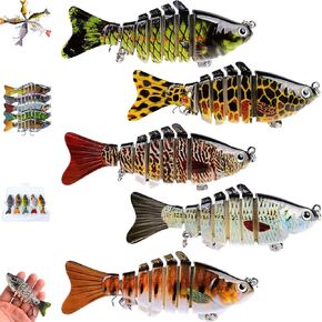5pcs bionic swimming bait ، 2025bionic swimming reuure ، إغراء الصيد البويني ، إغراء صيد السباحة الآلي لجميع أنواع مياه الصيد in Saudi Arabia