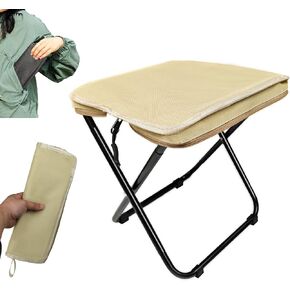 Collapsible Stool,Upgraded13 inch Portable Camping Chair,1.3 lbs Ultralight Folding Stool,Camping Stool with Carry Bag,300lb Portable stools for Adults,Ideal for Camping Hiking Fishing(Black) in Saudi Arabia