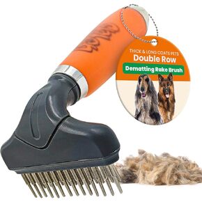 GoPets Professional Slicker Brush for Dogs and Cats - Effortless Grooming, Gentle Dematting & Detangling, Shedding Control, Self-Cleaning Comb, Shiny Tangle-Free Coat, Comfortable Silicone Gel Grip in Saudi Arabia