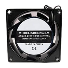 SD8025S2LM FAN 8CM لـ 220/240V 0.08A 8025 80X80X25MM 2-WARE مروحة التبريد in Kuwait