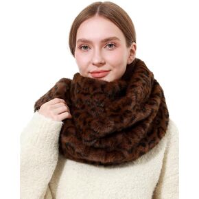 LA CARRIE Womens Leopard Print Infinity Scarf Loop Circle Neck Warmer in Saudi Arabia