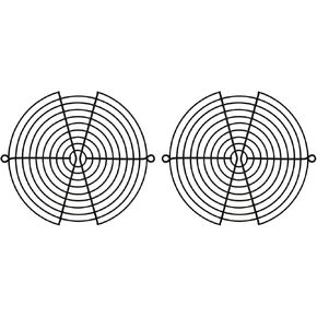 شوايات مروحة مروحة الحاسوب 172 مم ، غطاء حماية واقي الإصبع ، اللون الأسود - 2 عبوة in Kuwait