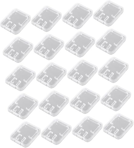 20pcs واضحة شفافة PP PP Plastic Card Card Case Resorage و T Flash Cards محمولة التصميم المتين in Saudi Arabia