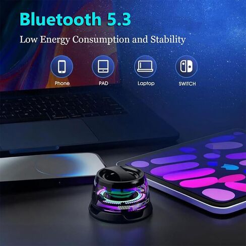 مكبرات صوت بلوتوث المحمولة اللاسلكية ، مكبر صوت دش مقاوم للماء G200 Pro مع Bluetooth 5.4 ، حامل الهاتف المغناطيسي ، مكبرات الصوت في الهواء الطلق مصغرة مع ضوء RGB للمنزل/السفر/الحمام الأسود in Saudi Arabia