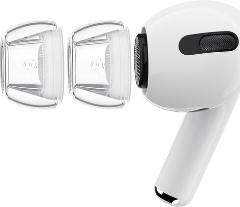 RFUNGUANGO [4 Pairs] Replacement Ear Tips for AirPods Pro 2nd/1st Generation with Noise Reduction Holes, Silicone Ear Tips for Airpods Pro with Portable Storage Box and Cleaning Pen (XS/S/M/L) in Saudi Arabia