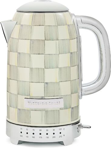 MACKENZIE-CHILDS Electric Kettle, Stainless-Steel Tea Kettle, Black-and-White Courtly Check in Saudi Arabia