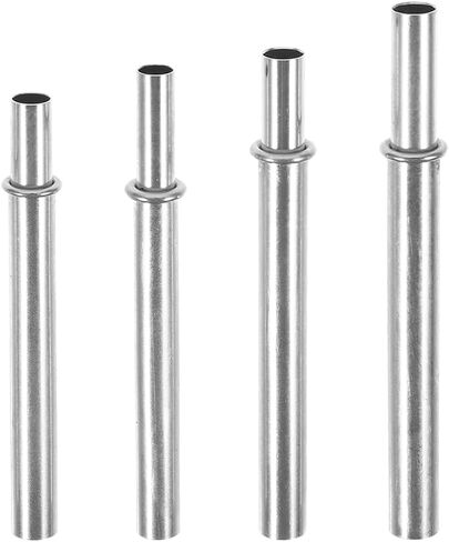 Kisangel 4pcs أنابيب إصلاح قضيب الصيد ، موصلات الأكمام الفولاذ المقاوم للصدأ لتوصيلات ترس القطب الصيد DIY in Saudi Arabia
