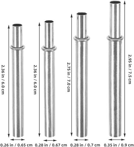 Kisangel 4pcs أنابيب إصلاح قضيب الصيد ، موصلات الأكمام الفولاذ المقاوم للصدأ لتوصيلات ترس القطب الصيد DIY in Saudi Arabia