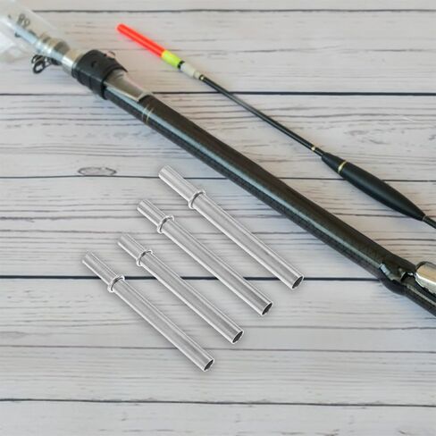 Kisangel 4pcs أنابيب إصلاح قضيب الصيد ، موصلات الأكمام الفولاذ المقاوم للصدأ لتوصيلات ترس القطب الصيد DIY in Saudi Arabia