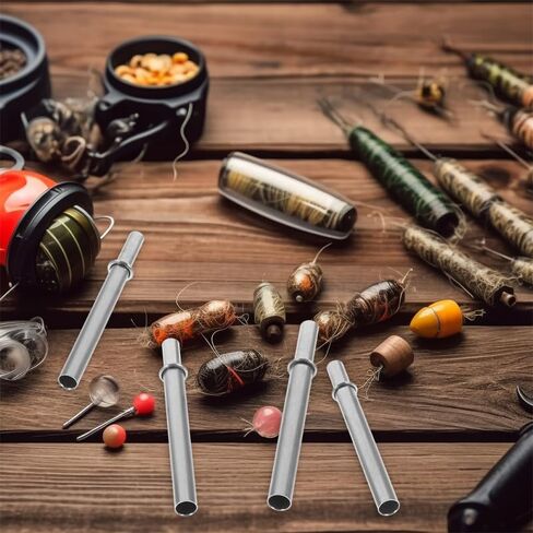 Kisangel 4pcs أنابيب إصلاح قضيب الصيد ، موصلات الأكمام الفولاذ المقاوم للصدأ لتوصيلات ترس القطب الصيد DIY in Saudi Arabia