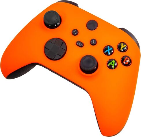 Xbox One Series X S Custom Soft Touch Controller - Fo Soft Touch Feel ، Grip المضافة ، اللون البرتقالي النيون - متوافق مع Xbox One ، Series X ، Series S. in Kuwait