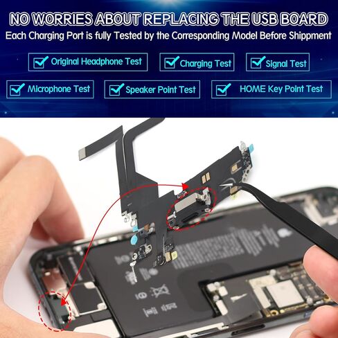 Replacement for iPhone 14 Pro Charging Port Dock Connector for iPhone 14 Pro Charging Port Replacement USB Charger Board Flex Cable Assembly Accessories with Repair Tools in Saudi Arabia