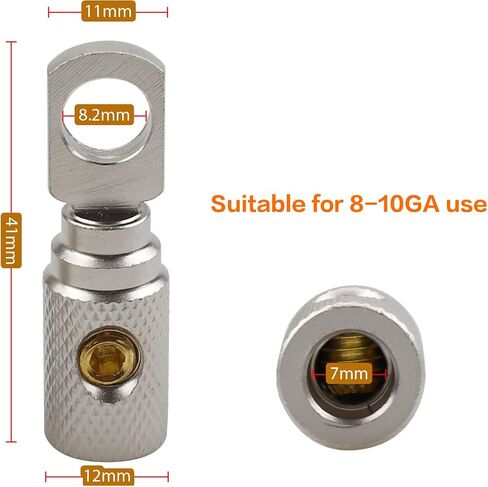 Zookoto 2 PCS 0/2 GA WIRE GA مخفض ، لاستريو السيارة AWG PIN مخفض الأسلاك الأرضية in Kuwait