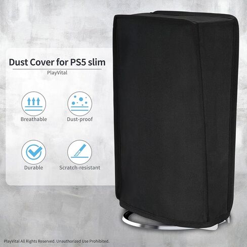 playvital Vertical Dust Cover for ps5 Slim Digital Edition(The New Smaller Design), Nylon Dust Proof Protector Waterproof Cover Sleeve for ps5 Slim Console - The Great Wave in Saudi Arabia