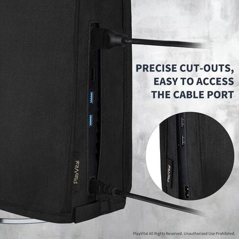 playvital Vertical Dust Cover for ps5 Slim Digital Edition(The New Smaller Design), Nylon Dust Proof Protector Waterproof Cover Sleeve for ps5 Slim Console - The Great Wave in Saudi Arabia