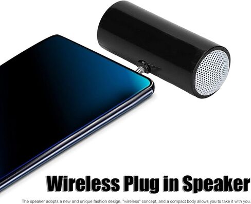 مكبر صوت صغير ، 3.5 مم جاك جاك ستيريو مكبر صوت محمول MP3 Music Player مكبر صوت للهواتف الذكية والأجهزة اللوحية وأجهزة الكمبيوتر المحمولة وأجهزة الكمبيوتر الشخصية و MP3 و MP4 (أسود) in Saudi Arabia