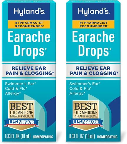 Hyland's Naturals Dry Ear Relief Oil, Relieve Ear Irritation Fast, for Itchy & Dry Irritated Ears, Ages 2+, Day & Night Drops, 0.5 Ounce in Saudi Arabia