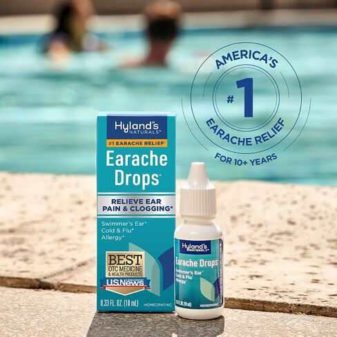 Hyland's Naturals Dry Ear Relief Oil, Relieve Ear Irritation Fast, for Itchy & Dry Irritated Ears, Ages 2+, Day & Night Drops, 0.5 Ounce in Saudi Arabia