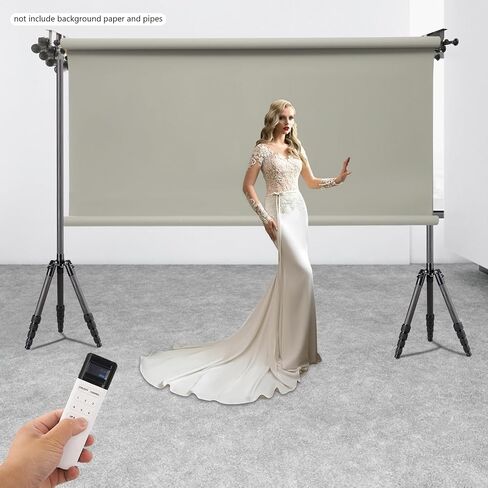4 Roller Photography Backdrop Roller System,Motorized Electric Background Support System with Remote, Motorized Background Shaft Lifting Device for for Photo Studio in Saudi Arabia