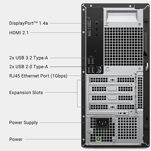 Dell Tower ECT1250 Business Desktop Intel 10-core Ultra 5 225 (Beats Ultra 7 165H) 32GB RAM 1TB SSD Wi-Fi 6 Win11Pro ICP Hub w/Copilot AI in Saudi Arabia