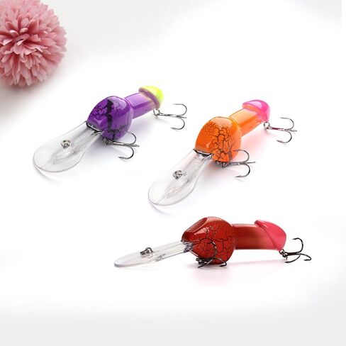 3pcs Funny Floating Fishing Lure,Personality Casting Bait Sinking Bass Lures,Suitable for All Water Layers,Fishing Equipment Hook for Fishing Lovers,Gift for Men in Kuwait