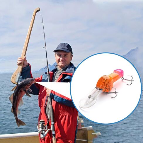 3pcs Funny Floating Fishing Lure,Personality Casting Bait Sinking Bass Lures,Suitable for All Water Layers,Fishing Equipment Hook for Fishing Lovers,Gift for Men in Kuwait