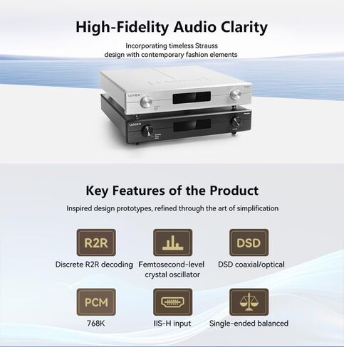 Ladder Chopin Fully Balanced HiFi Preamplifier R-2R Structure Stable Output Amplifier RCA XLR (Black) in Saudi Arabia