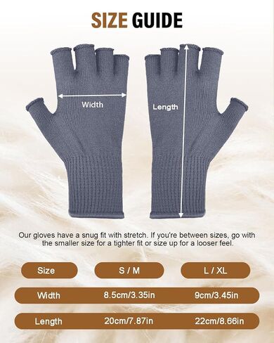 Evridwear Merino Wool Fingerless String Knit Liner Touchscreen Gloves 4 Colors in Saudi Arabia