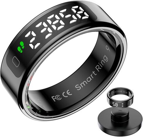 COLMI R12 Smart Ring for Women and Men, Touch and Display, Fitness Tracker, Heart Rate, Blood Oxygen, Sleep, Multiple Sports Modes, Suitable for iPhone and Android. (Gold, #8) in Kuwait