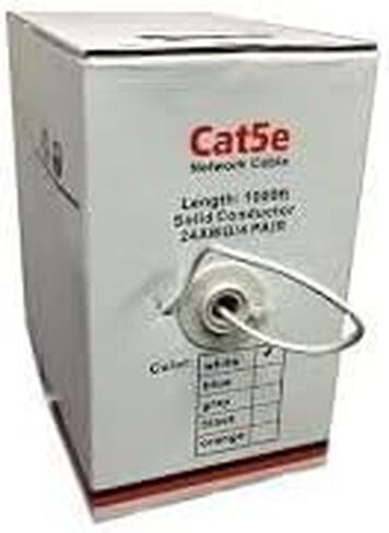 LTAC2040W – 1000ft White CAT5 Ethernet Cable, 24AWG 4-Pair UTP, Pull Box Packaging for Structured Network Installations in Saudi Arabia
