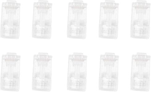AQXREIGHT 100PCS TF1013D CAT5 RJ45 CONNECTOR 8P8C ETHERNET CABLE CABLER HEAD للاتصال in Saudi Arabia
