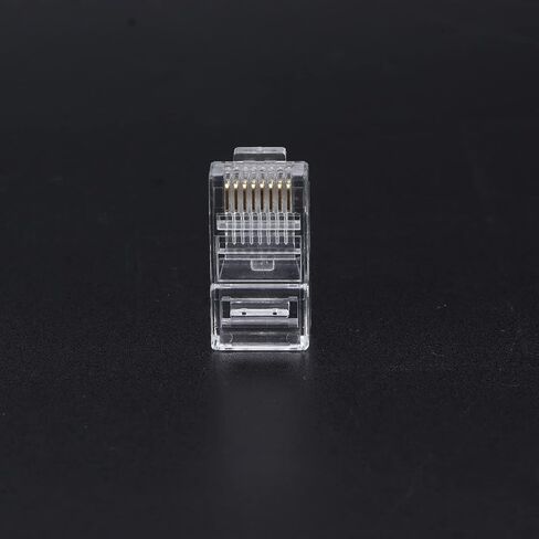AQXREIGHT 100PCS TF1013D CAT5 RJ45 CONNECTOR 8P8C ETHERNET CABLE CABLER HEAD للاتصال in Saudi Arabia