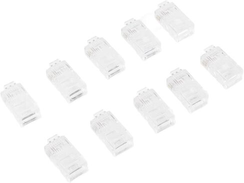 AQXREIGHT 100PCS TF1013D CAT5 RJ45 CONNECTOR 8P8C ETHERNET CABLE CABLER HEAD للاتصال in Saudi Arabia